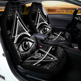 Black And White All Seeing Eye Print Universal Fit Car Seat Covers 102422