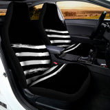 Black And White American Flag Print Universal Fit Car Seat Covers 102422