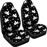 Black And White Angel Pattern Print Universal Fit Car Seat Covers 102422
