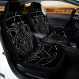 Black And White Aquarius Sign Print Universal Fit Car Seat Covers 102422