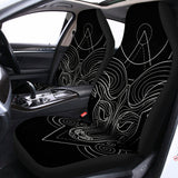 Black And White Aries Sign Print Universal Fit Car Seat Covers 102422
