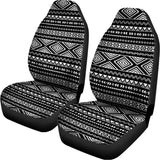 Black And White Aztec Ethnic Print Universal Fit Car Seat Covers 102422