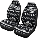 Black And White Aztec Pattern Print Universal Fit Car Seat Covers 102422