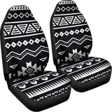 Black And White Aztec Pattern Print Universal Fit Car Seat Covers 102422