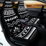 Black And White Aztec Pattern Print Universal Fit Car Seat Covers 102422