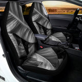 Black And White Banana Leaf Print Universal Fit Car Seat Covers 102422