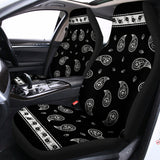 Black And White Bandana Print Universal Fit Car Seat Covers 102422