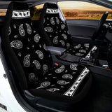 Black And White Bandana Print Universal Fit Car Seat Covers 102422