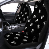 Black And White Beer Pattern Print Universal Fit Car Seat Covers 102422