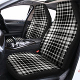 Black And White Border Tartan Print Universal Fit Car Seat Covers 102422