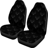 Black And White Bull Pattern Print Universal Fit Car Seat Covers 102422
