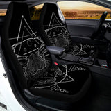 Black And White Cancer Sign Print Universal Fit Car Seat Covers 102422