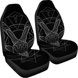Black And White Capricorn Sign Print Universal Fit Car Seat Covers 102422