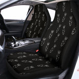 Black And White Carrot Pattern Print Universal Fit Car Seat Covers 102422