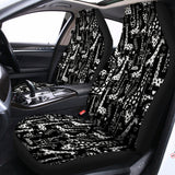 Black And White Cartoon Giraffe Print Universal Fit Car Seat Covers 102422