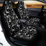 Black And White Cartoon Giraffe Print Universal Fit Car Seat Covers 102422