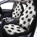 Black And White Cat Pattern Print Universal Fit Car Seat Covers 102422