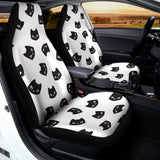 Black And White Cat Pattern Print Universal Fit Car Seat Covers 102422