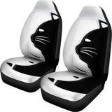 Black And White Cat Yin Yang Print Universal Fit Car Seat Covers 102422
