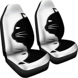Black And White Cat Yin Yang Print Universal Fit Car Seat Covers 102422