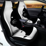 Black And White Cat Yin Yang Print Universal Fit Car Seat Covers 102422