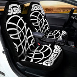 Black And White Celtic Knot Print Universal Fit Car Seat Covers 102422