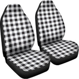 Black And White Check Pattern Print Universal Fit Car Seat Covers 102422