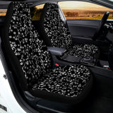 Black And White Cherry Blossom Print Universal Fit Car Seat Covers 102422