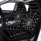 Black And White Cobweb Print Universal Fit Car Seat Covers 102422