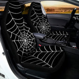 Black And White Cobweb Print Universal Fit Car Seat Covers 102422