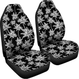 Black And White Coconut Tree Print Universal Fit Car Seat Covers 102422