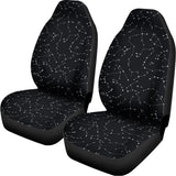 Black And White Constellation Print Universal Fit Car Seat Covers 102422
