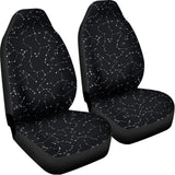Black And White Constellation Print Universal Fit Car Seat Covers 102422