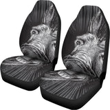 Black And White Crazy Donkey Print Universal Fit Car Seat Covers 102422
