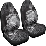 Black And White Crazy Donkey Print Universal Fit Car Seat Covers 102422