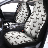 Black And White Dachshund Pattern Print Universal Fit Car Seat Covers 102422