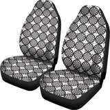 Black And White Dartboard Pattern Print Universal Fit Car Seat Covers 102422