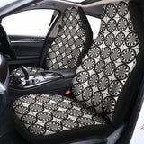 Black And White Dartboard Pattern Print Universal Fit Car Seat Covers 102422