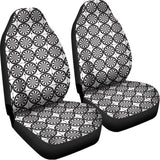 Black And White Dartboard Pattern Print Universal Fit Car Seat Covers 102422