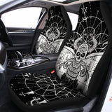 Black And White Demon Wicca Print Universal Fit Car Seat Covers 102422