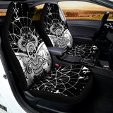 Black And White Demon Wicca Print Universal Fit Car Seat Covers 102422
