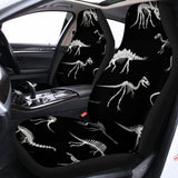 Black And White Dinosaur Fossil Print Universal Fit Car Seat Covers 102422