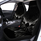 Black And White Eagle Print Universal Fit Car Seat Covers 102422