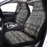 Black And White Ethnic Pattern Print Universal Fit Car Seat Covers 102422