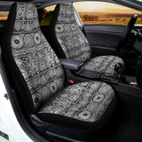 Black And White Ethnic Pattern Print Universal Fit Car Seat Covers 102422