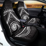 Black And White Eye of Providence Print Universal Fit Car Seat Covers 102422