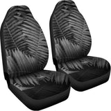 Black And White Fern Leaf Print Universal Fit Car Seat Covers 102422