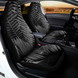Black And White Fern Leaf Print Universal Fit Car Seat Covers 102422