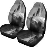 Black And White Funny Donkey Print Universal Fit Car Seat Covers 102422