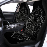 Black And White Gemini Sign Print Universal Fit Car Seat Covers 102422